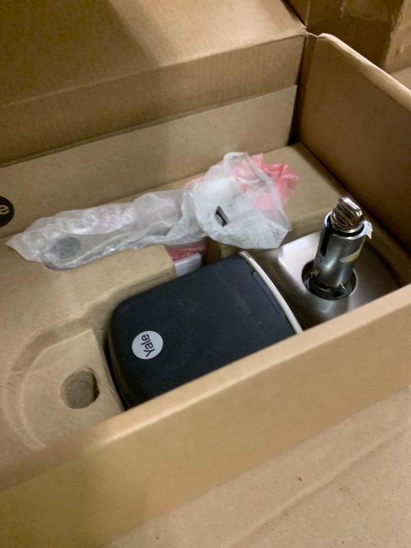 Photo 1 of Yale Assure Lever Entry Door Lock with Wi-Fi Connected Touchscreen, Satin Nickel Smart Keypad Door Lock with Handle and Back-Up Key, YRL226-WF1-619