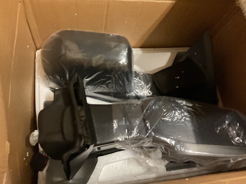 Photo 1 of Power Heated Tow Mirrors Compatible with 2015–2020 Ford F-150, Trailer Towing Side Mirrors w/Turn Signal, Spot Auxiliary Light, Puddle Light, 22 to 8 Pin Adapter Included, Can fit Different Interfaces
