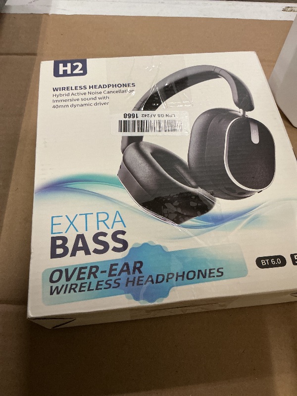 Photo 1 of MMWOWARTS Over Ear Wireless Headphones, Hybrid Active Noise Cancelling 60H Playtime Hi-Res Audio Deep Bass