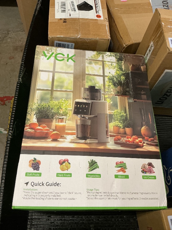 Photo 1 of ******NONFUNCTIONAL - SELLING FOR PARTS ONLY******
VCK Cold Press Juicer - Large 5.12" Feed Chute, Easy to Clean, Slow Masticating for Nutrient Retention, Quiet Motor, High Juice Yield, Leakproof - Sliver