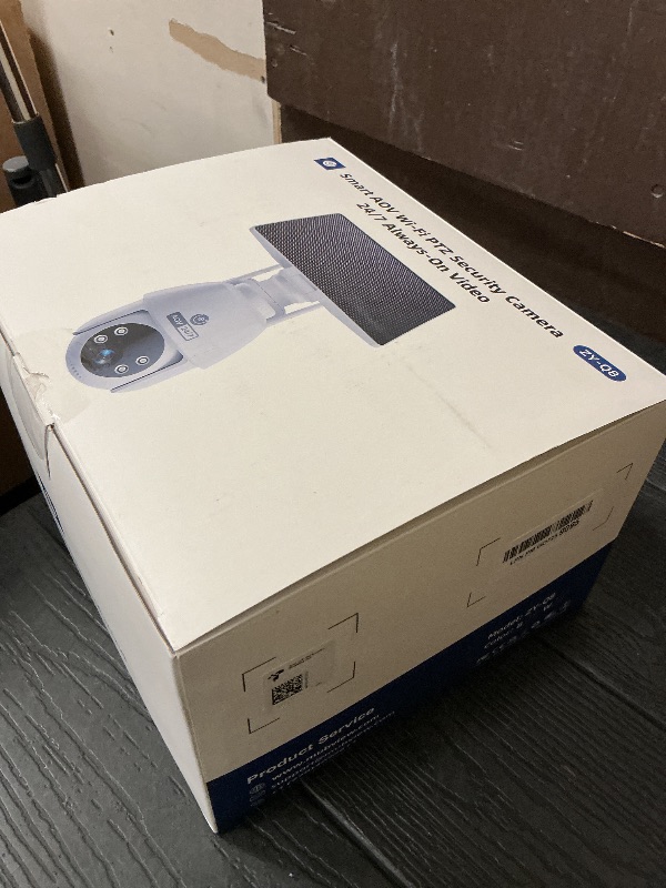 Photo 1 of MUBVIEW 24/7 Continuous Recording Wireless Outdoor Security Camera, 2.4G WiFi, 2K Solar Powered, 360° PTZ, Auto Tracking, SD Included, Optional Cloud Storage, AI Detection, Night Vision(White,2 Packs)