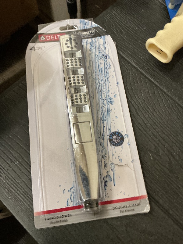 Photo 1 of Delta Faucet Tetra H2Okinetic Hand Held Shower, Chrome Handheld Shower Head, Hand Shower, Handheld Shower, Detachable Shower Head, Lumicoat Chrome 59140-PR
