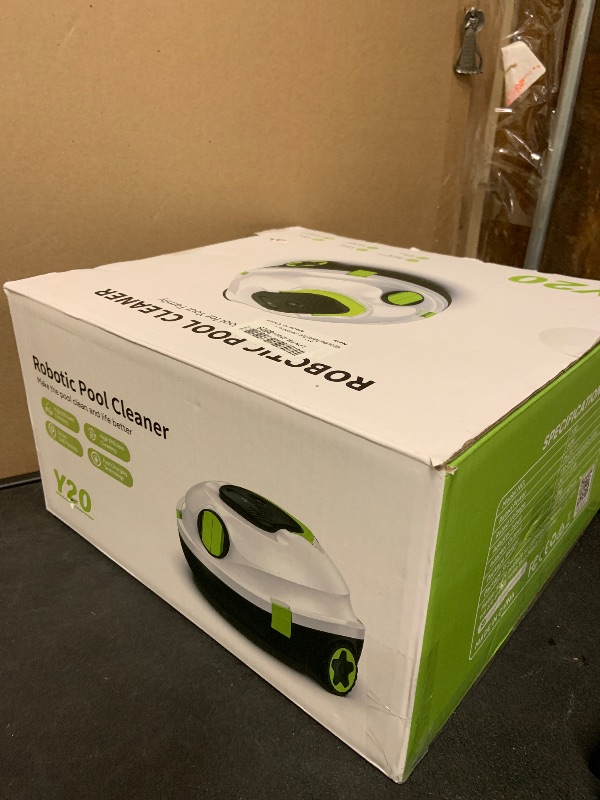 Photo 1 of Y20 Robotic Pool Cleaner, Cordless Pool Vacuum for Above Ground & Inground Flat Pools with Dual Motors, 120 Min Runtime, Auto-Parking, Powerful Pool Vacuum Robot for Up to 1100 Sq.Ft