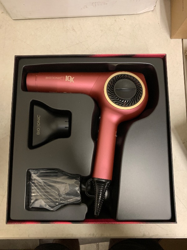 Photo 1 of Bio Ionic 10X Ultralight Speed Hair Dryer, Blow Dryer with Adjustable Heat & Speed, Memory Function, Professional Hair Styling Tool for Fast Hair Styles, Limited Edition Velvet Rouge