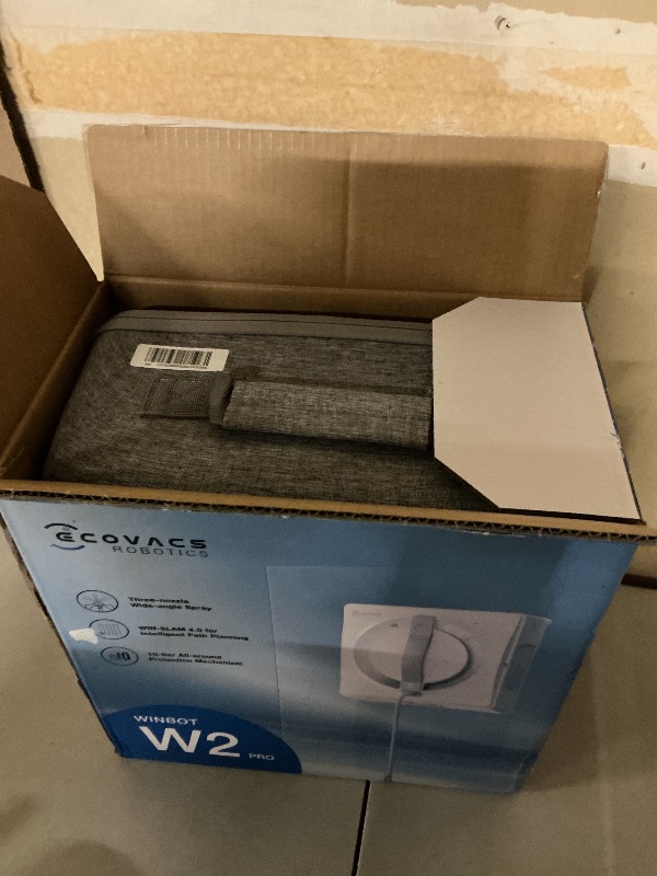 Photo 1 of ECOVACS WINBOT W2 PRO Window Cleaning Robot, 3 Nozzles Water Sprayer, 10-Level Protection, Win-SLAM 4.0 Path Planning, Steady-Climbing, Edge Detection, App Control