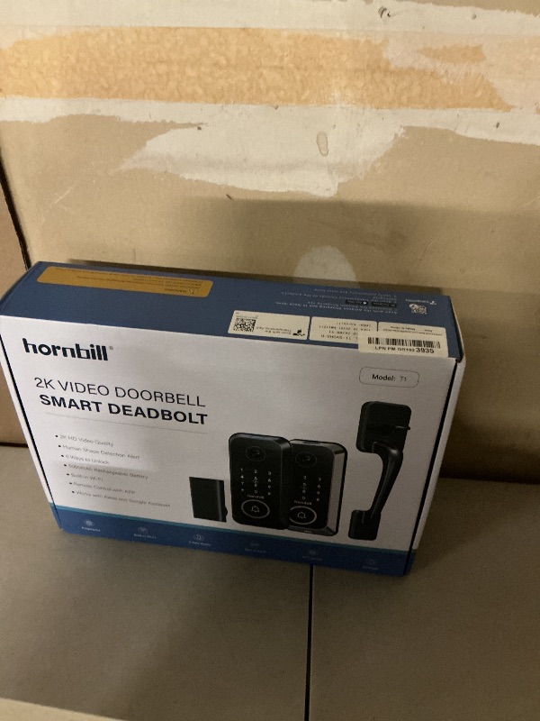 Photo 1 of Smart Front Door Lock Sets: 2K HD Camera Lock with Doorbell Kits, Hornbill Fingerprint Keyless Entry Door Lock with Handles, WiFi Deadbolt(only 2.4G) for Remote Control, APP/Alexa/PIR,Satin Nickel