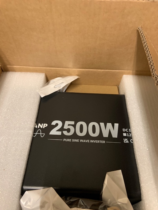 Photo 1 of 48V 2500W Pure Sine Wave Inverter 48V DC to 110V AC, 5000W Peak Power, 4 AC Outlets, USB & Type-C Port, Adjustable Input for Lithium Battery, Solar/Off-Grid Backup with LCD Remote