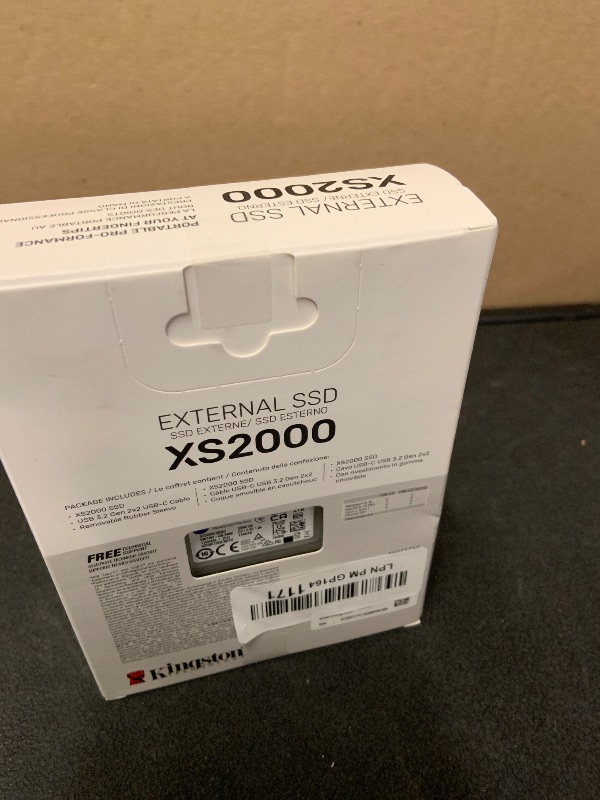 Photo 1 of Kingston XS2000 2TB High Performance Portable SSD with USB-C | Pocket-sized | USB 3.2 Gen 2x2 | External Solid State Drive | Up to 2000MB/s | SXS2000/2000G