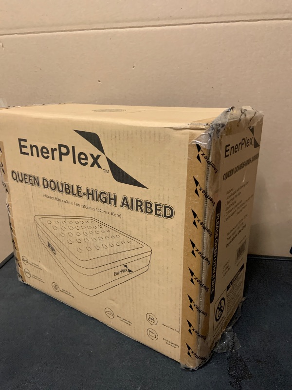 Photo 1 of EnerPlex Queen Air Mattress with Built-in Pump - 16 Inch Double Height Inflatable Mattress for Camping, Home & Portable Travel - Durable Blow Up Bed with Dual Pump - Easy to Inflate/Quick Set Up?
