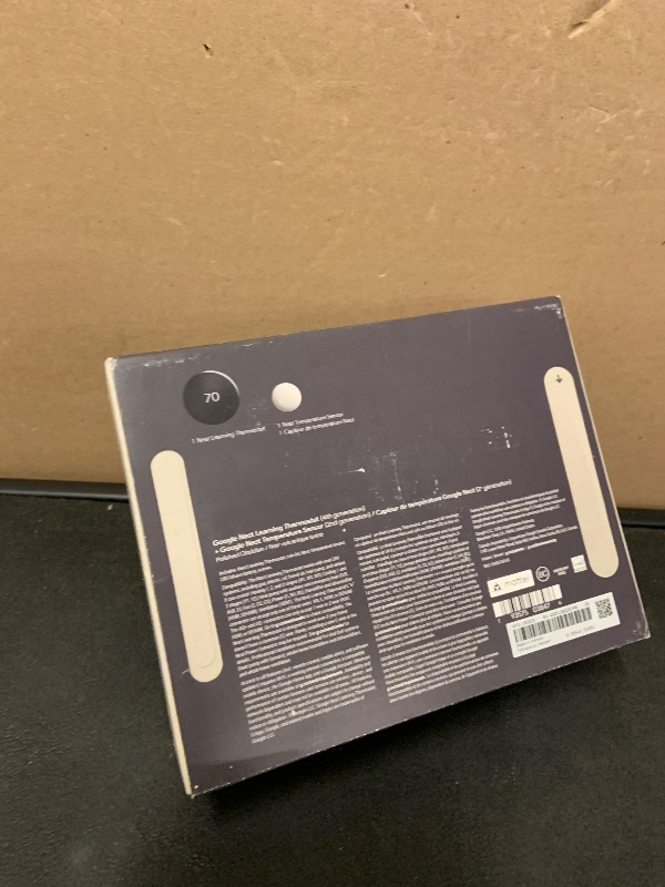 Photo 1 of Google Nest Learning Thermostat (4th gen) + Nest Temperature Sensor (2nd gen) - Obsidian
