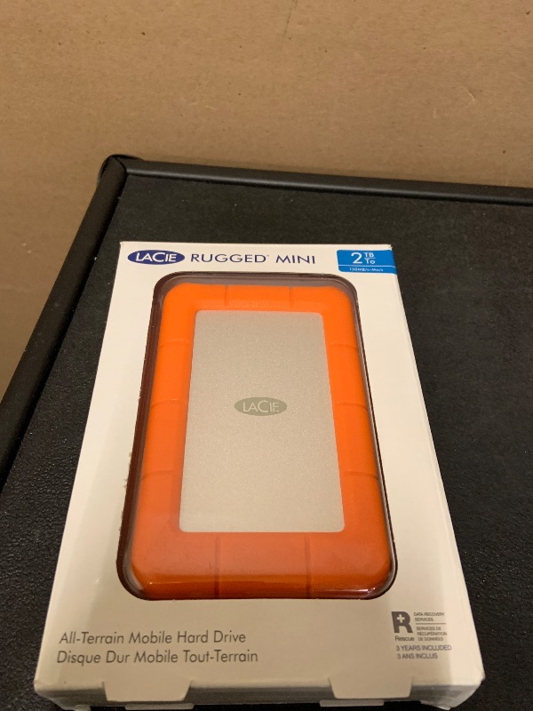 Photo 1 of LACIE Z230636-240FLaCie Rugged Mini USB 3.0 2TB External Hard Drive + Case Logic Portable Hard Drive Case