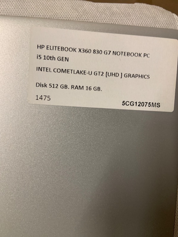 Photo 1 of HP EliteBook 830 G7 Laptop | 13.3" 1920x1080 FHD | Core i5-10310U - 512GB SSD Hard Drive - 16GB RAM | 4 cores @ 4.4 GHz Win 11 Home Silver (Renewed)