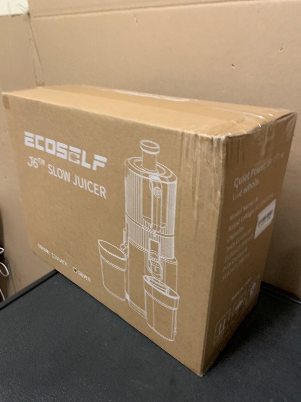 View 3 of ECOSELF 3-in-1 Juicer with 3 Filters (For Juice/Sorbet/Nut Milk), With 6.0" Extra-Large Mouth Feed Chute for Whole Vegetables & Fruits, Juicer Machines With Large Capacity & Easy Clean (With Pusher)