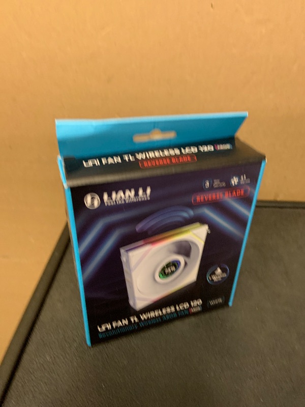 Photo 1 of Lian Li UNI Fan TL LCD Wireless 120-Single Pack (Reverse Blade)-2.4 GHz Wireless Signal ARGB Fan-Infinity Mirror-Daisy-Chain -Syncing Lighting-Controller NOT Included & Required - White (12RTLLCD1W1W)