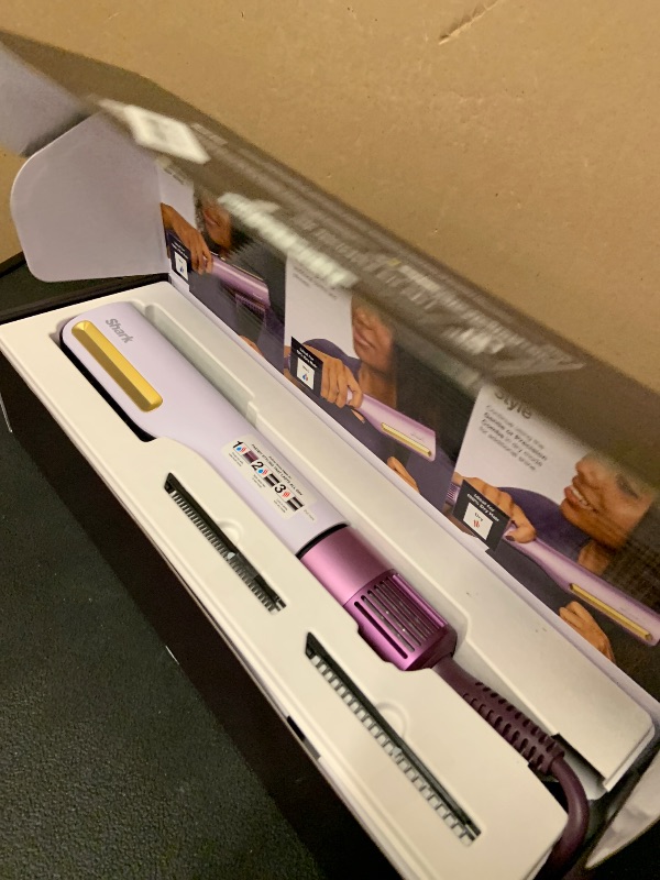 Photo 1 of ******NONFUNCTIONAL - SELLING FOR PARTS ONLY******
Shark SilkiPro™ Straight | Wet-to-Dry Hair Straightener + Rapid Blow Dryer | 3 Interchangeable Combs | Ultra-Fast Drying | No Heat Damage | for All Hair Types | Plum Satin | HT400PU