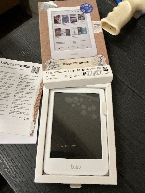 Photo 1 of Kobo Clara Colour | Colour eReader | 6” Glare-Free Colour E Ink Kaleido™ 3 Display | Dark Mode Option | Waterproof | Audiobooks | 16GB of Storage | White