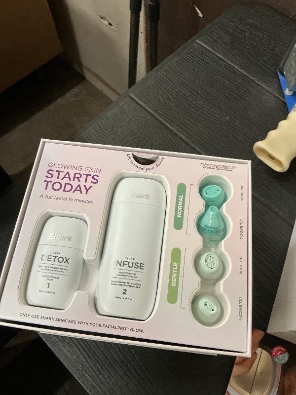 Photo 1 of Shark FacialPro Glow at-Home Hydro-Powered Facial System with DePuffi Hot & Cold Therapy – Professional Spa Skincare Device for Pore Cleansing, Hydration, & Radiant Glow, Lilac, FH320PL
