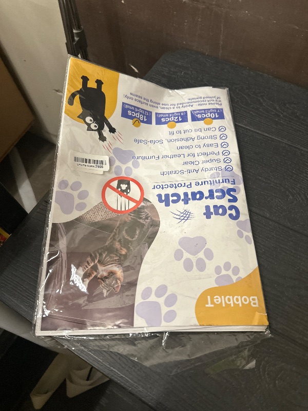 Photo 1 of Anti Cat Scratch Furniture Protector for Leather Furniture,18 Pcs Self-Adhesive Cuttable Couch Protector from Cat Claws, Easy to Apply and Remove,No Pins