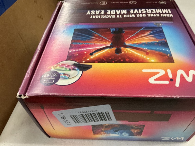 Photo 1 of WiZ Connected HDMI Sync Box with TV Backlight - Sync to Movies, Games & Music - HDMI 2.0 Supports 4K 60Hz -RGBIC LED Strip 55-65 Inch TVs - Requires External Video Source