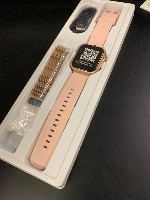 Photo 1 of Smart Watch for Women Men Fitness: Smart Watch for iPhone&Android Bluetooth Call with SpO2 Sleep Heart Rate Monitor,IP68,Fitness Tracker with 120+Sport,Reloj Inteligente 30 Day+Battery Life, 2 Bands