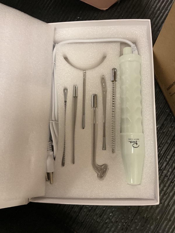 Photo 1 of Pure Daily Care NuDerma Clinical Portable Skin Therapy Wand, Machine with 6 Fusion Neon + Argon Wands – Anti Aging - Clarifying - Skin Tightening & Radiance - Wrinkle Reducing