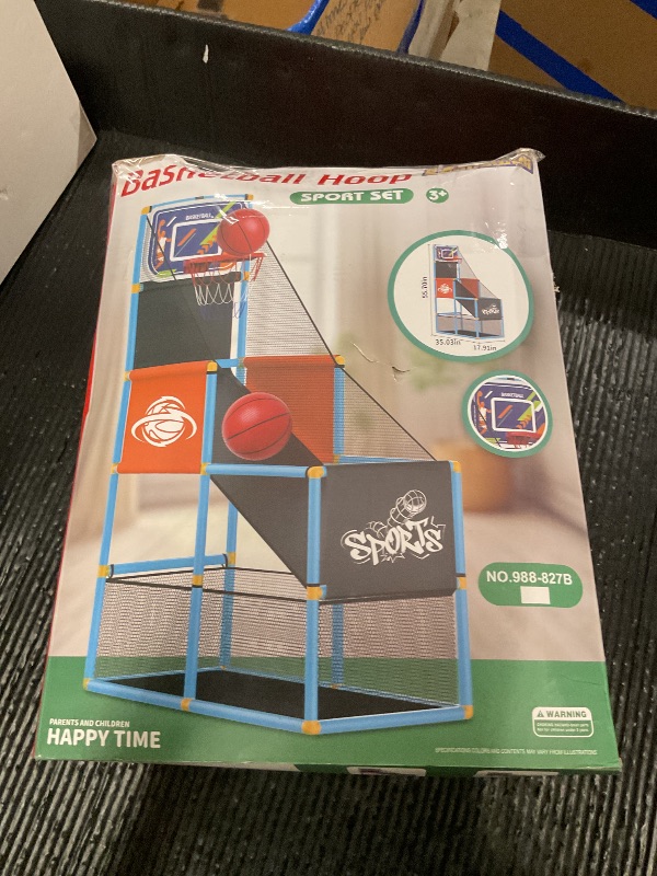 Photo 1 of Handwell Arcade Basketball Game Set with Electronic Scoreboard&LED Light: Carnival Games Boy Toys Basketball Hoop Indoor Outdoor with 4 Balls & Air Pump Ideal Sports Toy Gifts for Kids 3-12 Years Old