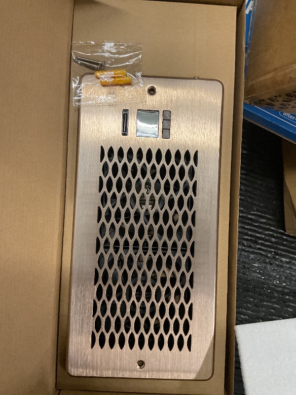 Photo 1 of KHEOED Built-in Register Booster Fan with Cover for Air Heat Vent with Fan,Fits 4"x10" Duct/Ceiling/Floor Vents, Improves AC & Heating/Cooling,Quiet 10-Speed Household/Bedroom Ventilation,smart,Bronze