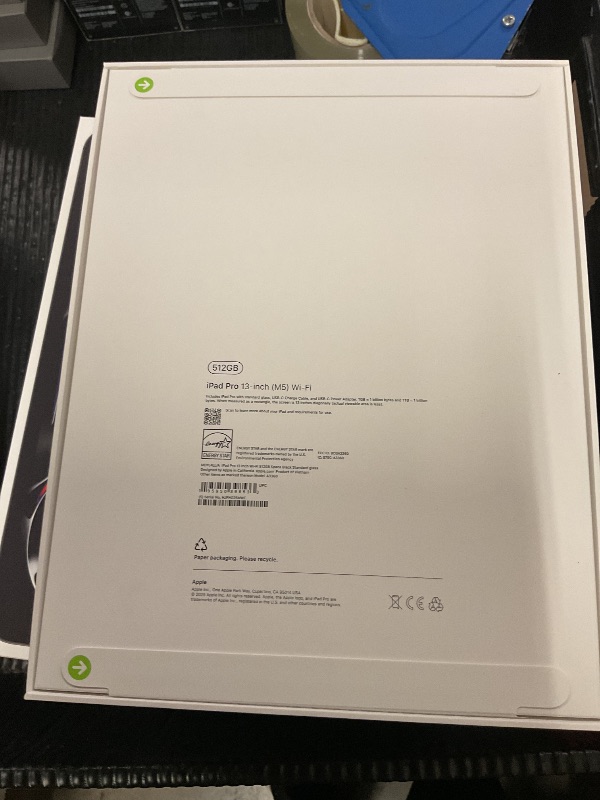 Photo 1 of FACTORY SEALED—- Apple iPad Pro 13-inch (M5): Ultra Retina XDR Display, 512GB, Landscape 12MP Front Camera/12MP Back Camera, LiDAR Scanner, Wi-Fi 7 with Apple N1, Face ID, All-Day Battery Life — Space Black
