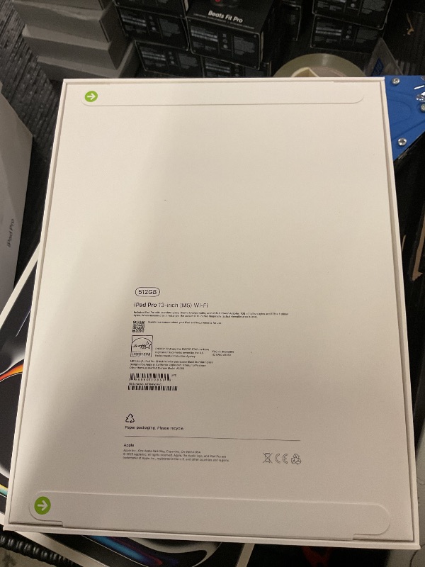 Photo 1 of FACTORY SEALED—- Apple iPad Pro 13-inch (M5): Ultra Retina XDR Display, 512GB, Landscape 12MP Front Camera/12MP Back Camera, LiDAR Scanner, Wi-Fi 7 with Apple N1, Face ID, All-Day Battery Life — Space Black
