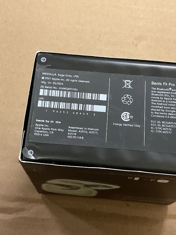Photo 1 of FACTORY SEALED—- Beats Fit Pro (1st Gen) - True Wireless Noise Cancelling Earbuds - Active Noise Cancelling - Sweat Resistant Earphones, Compatible with Apple & Android, Class 1 Bluetooth® - Sage Gray
