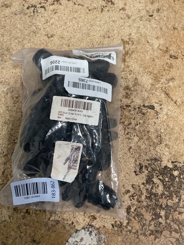 View 2 of 1/2 Inch To 1/4 Drip Irrigation Fittings - 8 Pack Drip Line Irrigation 1/2'' to 1/4'' Barbed Tee Adapter Anti-Drop Lock Nut Barbed Reducer 6 Way Connectors for Drip Irrigation System
