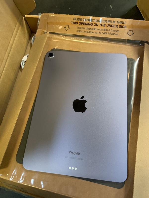 Photo 1 of Apple iPad Air (5th Generation): with M1 chip, 10.9-inch Liquid Retina Display, 64GB, Wi-Fi 6, 12MP front/12MP Back Camera, Touch ID, All-Day Battery Life – Purple