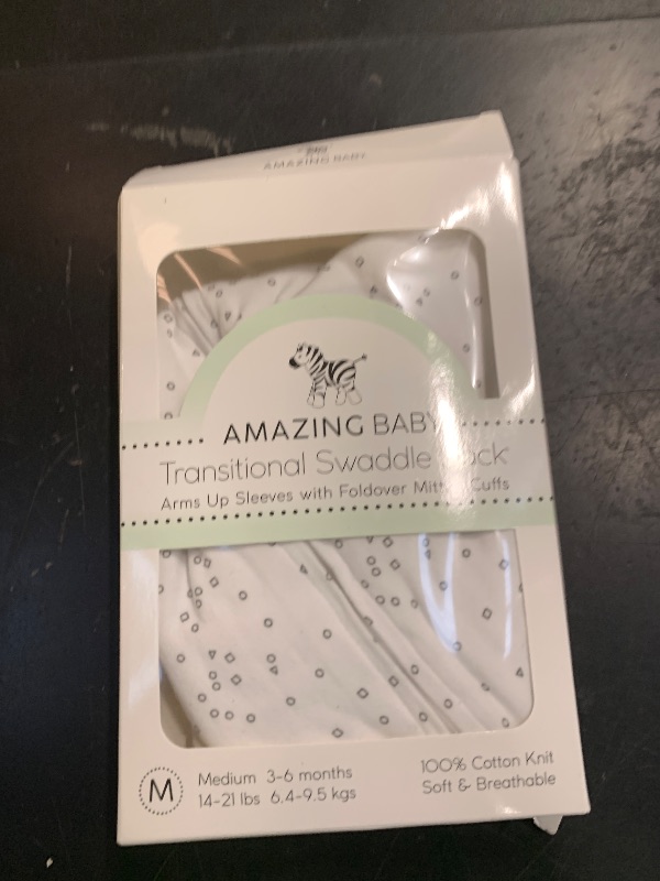 Photo 1 of Amazing Baby Transitional Swaddle Sack, Cotton, Confetti Sterling, 3-6mo