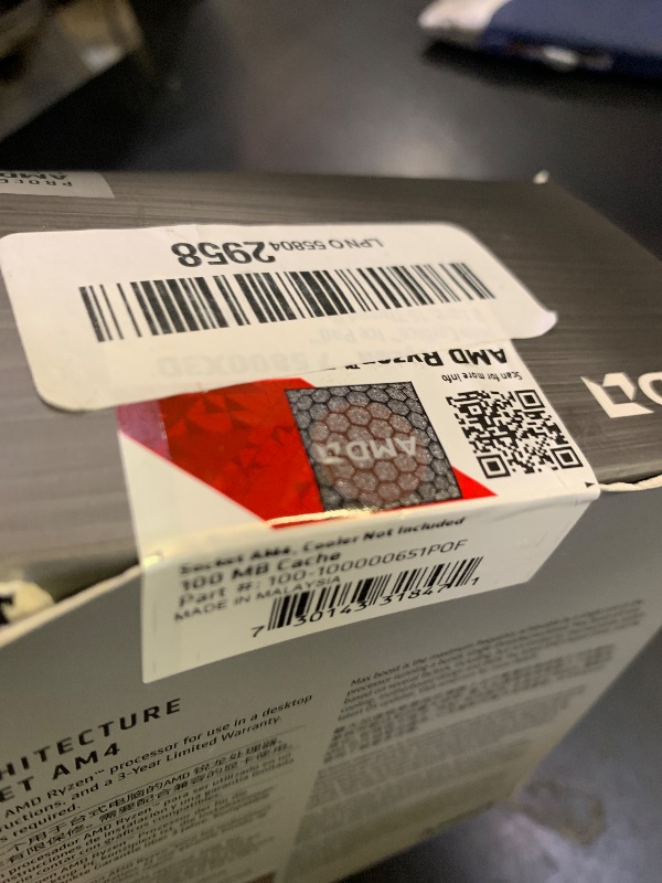 Photo 1 of AMD Ryzen 7 5800X3D 8-core, 16-Thread Desktop Processor with AMD 3D V-Cache Technology