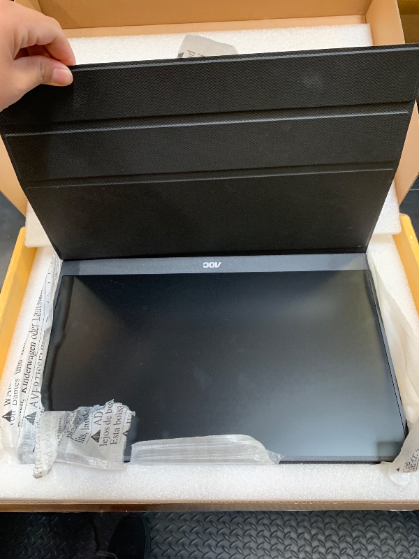 Photo 1 of AOC 16" Portable Monitor FHD 60Hz USB-C IPS Ultra Slim Smart Cover 16T20