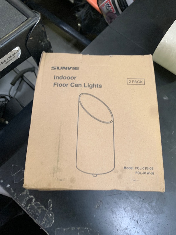 View 2 of SUNVIE 2 Pack Up Lights Indoor Floor Can Light Uplighting Indoor Spotlight with 2700K GU10 Bulb Accent Lighting Floor Uplighting for Home Plant Picture, UL Listed 5.9 FT Plug Cord & Foot Switch
