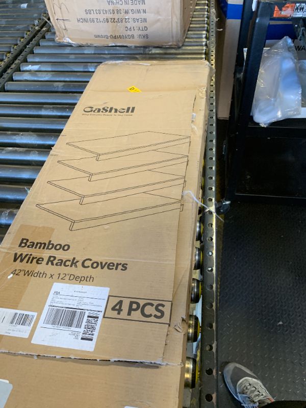 Photo 1 of Gashell Wire Shelf Covers, Bamboo Wire Rack Covers for Pantry, Closet (4pcs, 42" W x 12" D)
