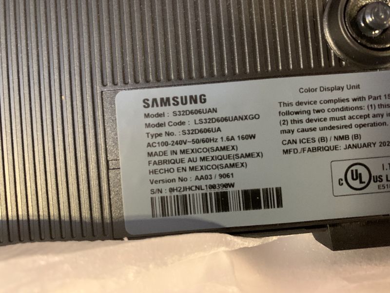 Photo 1 of SAMSUNG 32" ViewFinity S6 (S60UD) Series QHD High Resolution Computer Monitor, 100Hz, HDR10, USB-C, Built-In LAN Port, Daisy Chain Support, Easy Setup, Height Adjustable Stand, LS32D606UANXGO, 2024