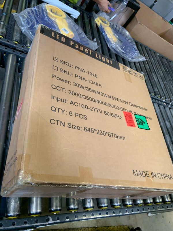 Photo 1 of 6 Pack 2x4 LED Flat Panel Light for Drop Ceiling, 9360lm Selectable 30W/40W/50W/60W/72W, Color Temperature 3000K/3500K/4000K/5000K/6500K, 0-10V Dimmable, 120-277V, ETL