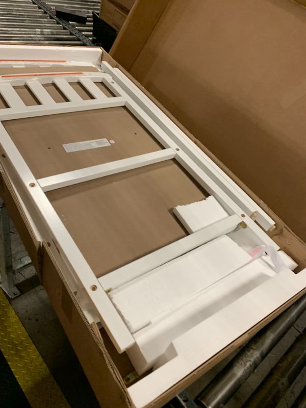 Photo 1 of Dream On Me Emily Changing Table with Two Storage Shelves, White