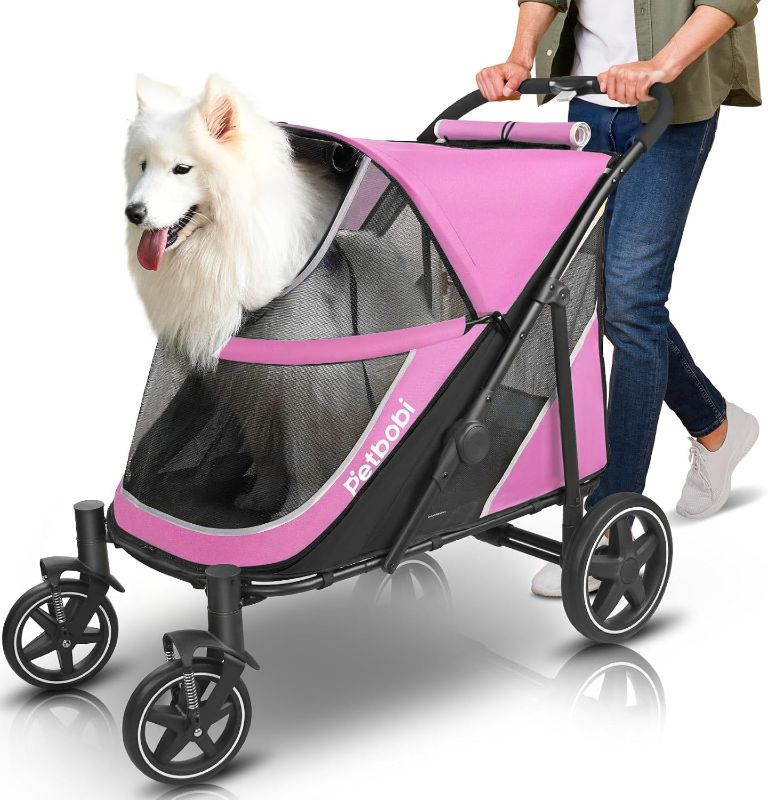 Photo 1 of Petbobi Dog Stroller for Large Medium Dogs up to 80 lbs, Dual Entry