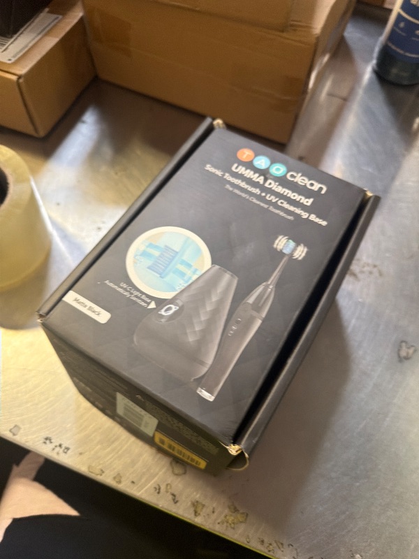 View 2 of Tao Clean UV Sanitizing Sonic Toothbrush and Cleaning Station, Electric Toothbrush, Dual Speed Setting, Black