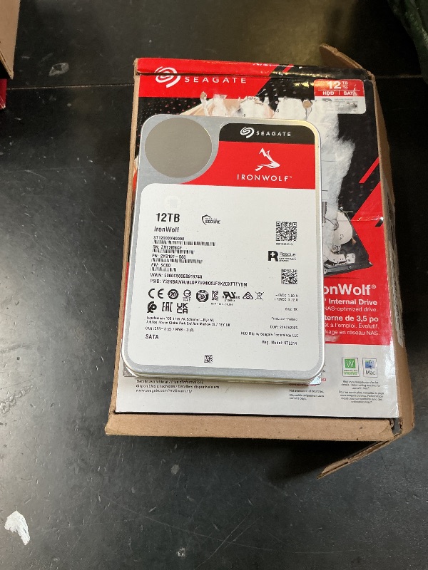 Photo 1 of Seagate IronWolf 12TB NAS Internal Hard Drive