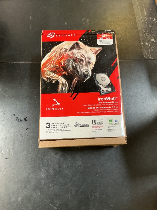 Photo 1 of Seagate IronWolf 12TB NAS Internal Hard Drive