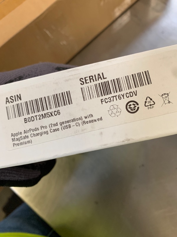 Photo 1 of Apple AirPods Pro (2nd Generation) with MagSafe Charging Case (USB-C) (Renewed Premium)