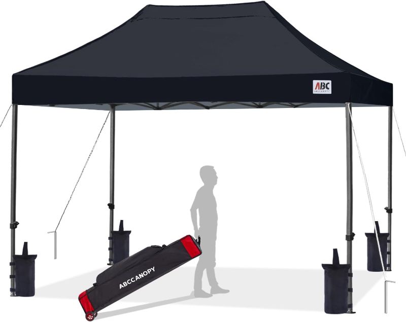 Photo 1 of ABCCANOPY Patio Pop Up Canopy Tent 10x15 Commercial-Series (Black)