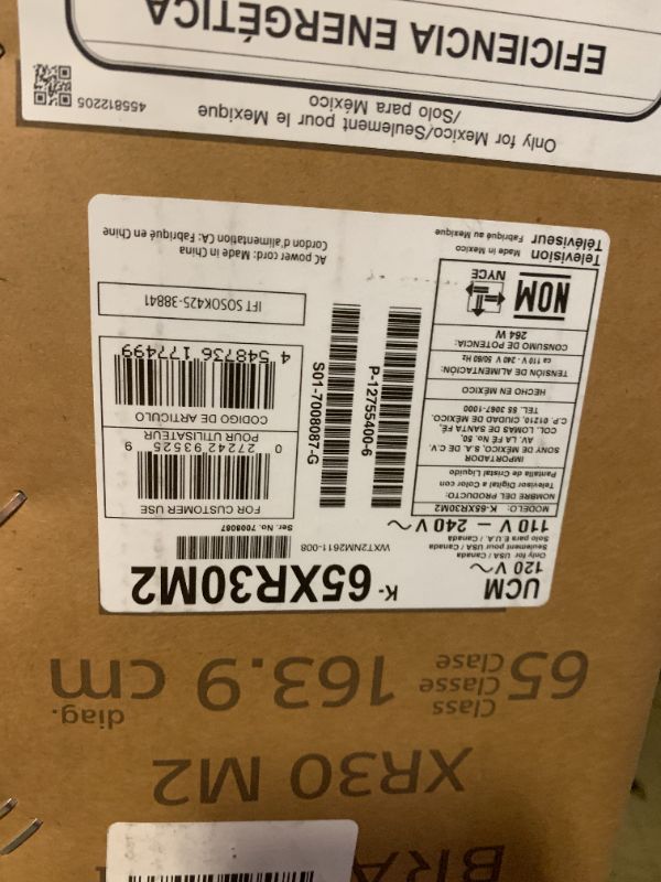 Photo 1 of Sony 65 Inch BRAVIA 3 II LED 4K HDR Smart Google TV with Gemini K-65XR30M2