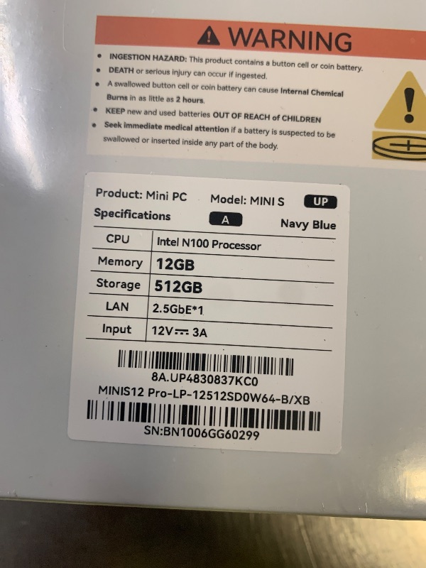 Photo 1 of Beelink MINI S12 Pro Mini PC Intel 12th Lake N100 12GB LPDDR5 512GB SSD