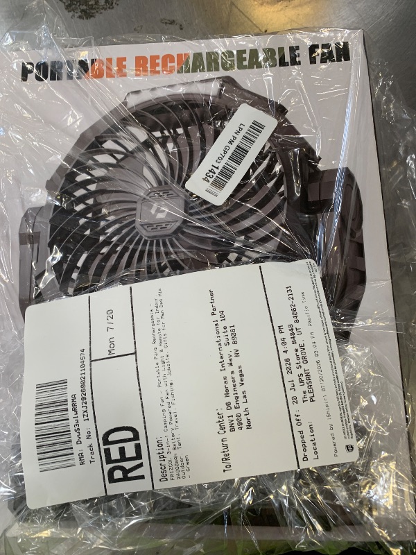 Photo 1 of FRIZCOL 3-in-1 Camping Fan - Portable Fans Rechargeable - 24000mAh Battery Powered Fan with Light & Remote for Indoor, Outdoor, Tent, Travel, Fishing, Jobsite, Gifts for Men Dad Him - Green