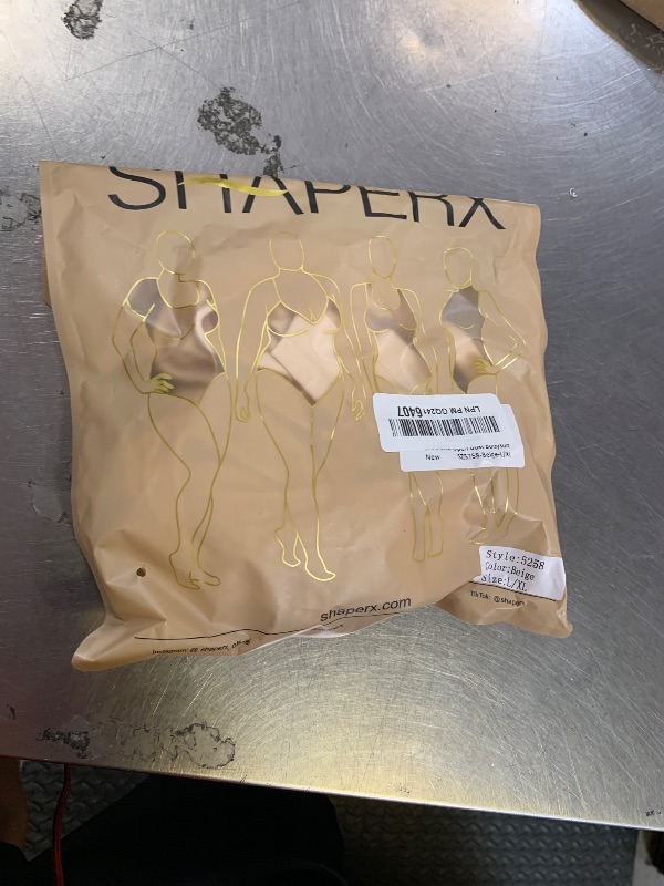 Photo 1 of SHAPERX Women's Tummy Control Shapewear Bodysuit Seamless Body Shaper Mid Thigh Shaping Shorts, SZ5258-Beige-L/XL
